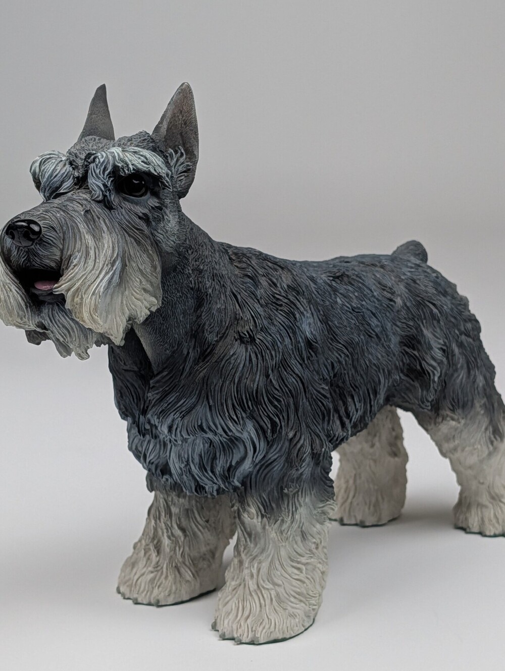 NEW Danbury Mint Miniature Schnauzer Dog Figurine Resin Statue Cottagecore